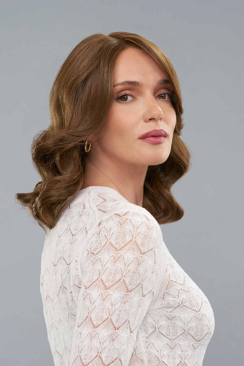 Aurora by Jon Renau Heat Friendly/Lace Front (Extended Ear Lace)/Single Monofilament/Hand Tied Back