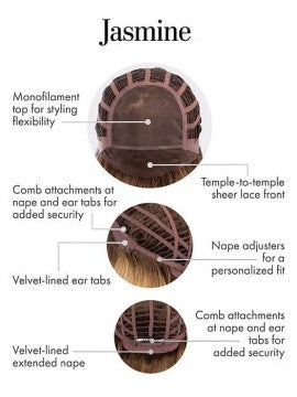 Jasmine by Kim Kimble -  Lace Front Mono Top Heat Friendly