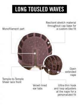 Long Tousled Waves by Hairdo Lace Front Mono Part Heat Friendly